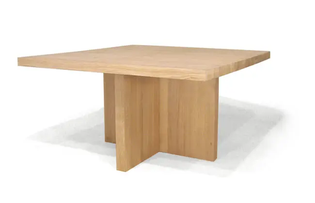 Vierkante tafel in eikenhout